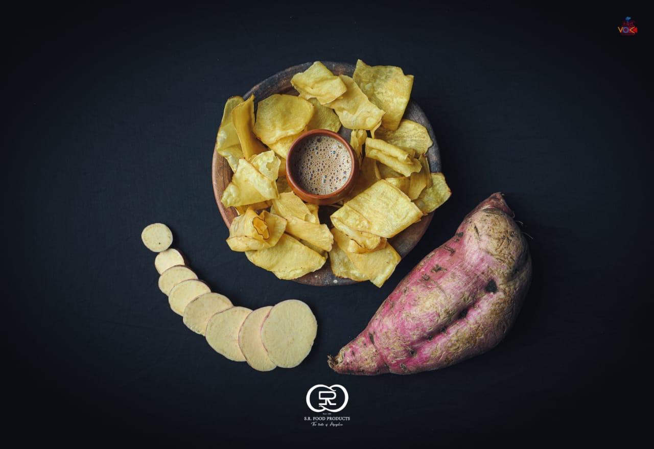 Sweet potato chips thin slices